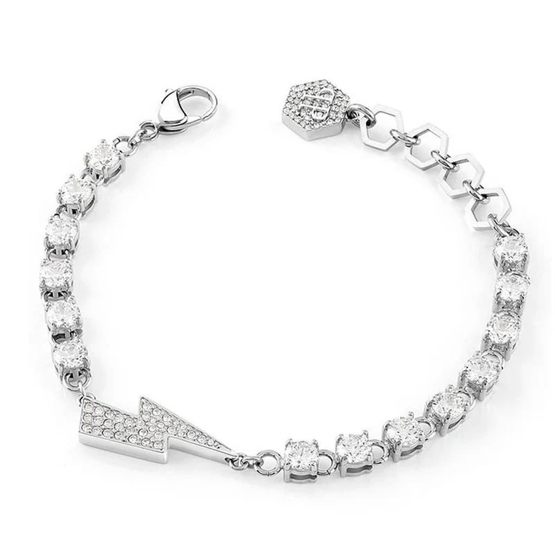 Philipp Plein Damen Armband THUNDER LADY Weiß, Silberfarben PJ7EA07BU