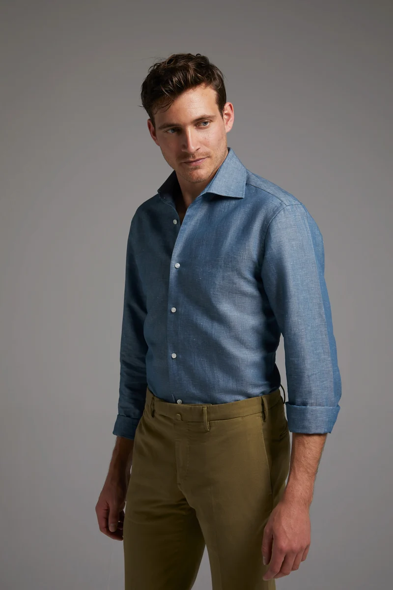 Jeanshemd Regular Fit Blau
