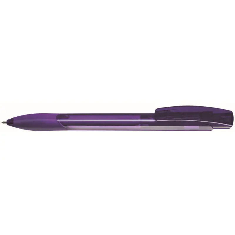 Omega Grip Transparenter Druckkugelschreiber in Violett – Eleganz & Funktionalität