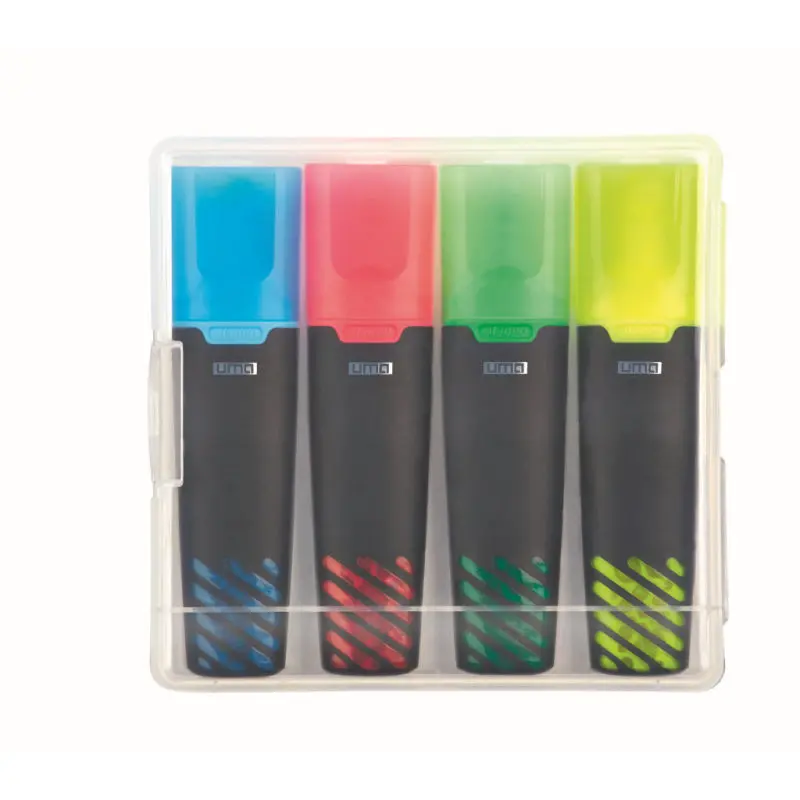 Liqeo Highlighter 4er Set Kombipack - Leuchtmarkierer in Verschiedenen Farben