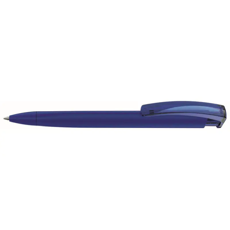 Trinity K Transparent Kugelschreiber – Dunkelblauer Druckkugelschreiber, Hochwertiger Stift, Ergonomisch