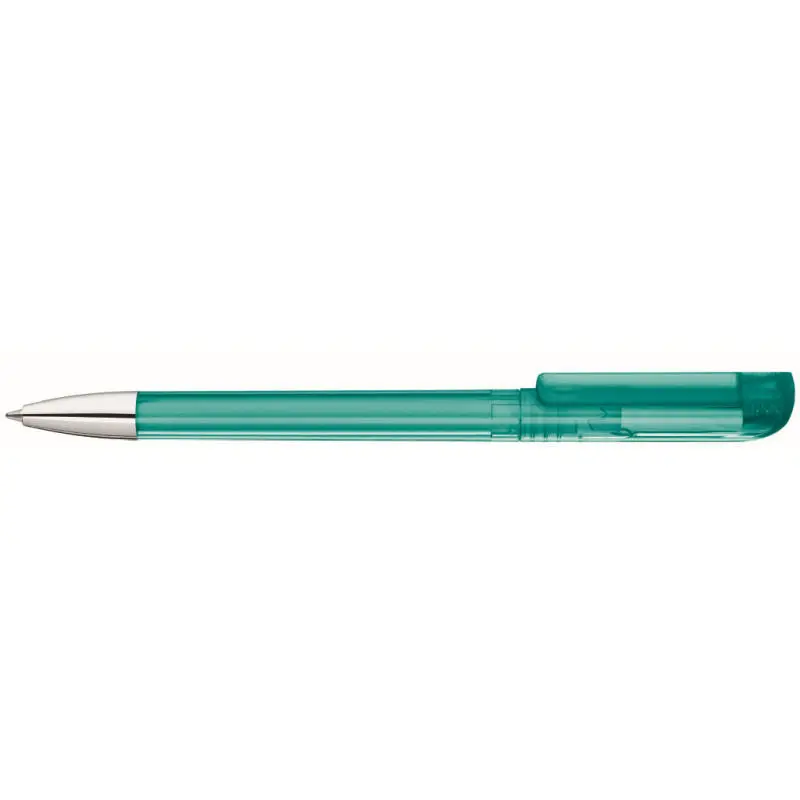 Up Transparent Si Twist Ballpoint Pen - Petrol Blue