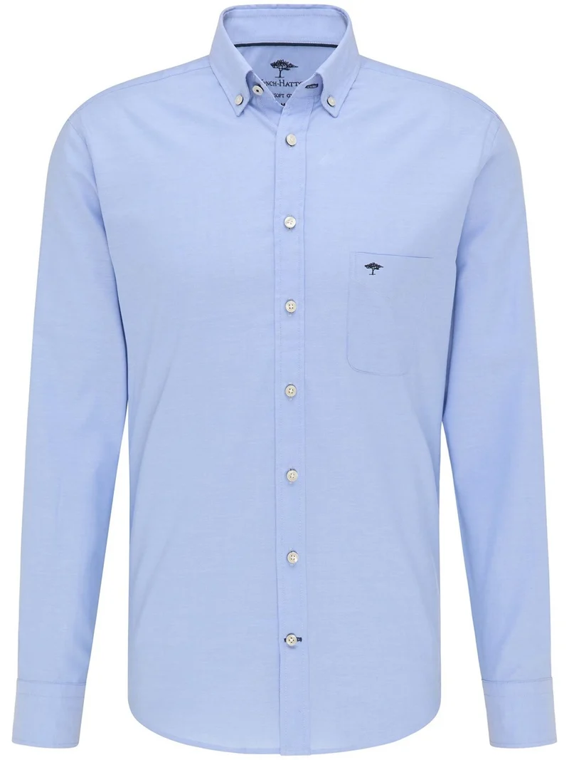 FYNCH-HATTON Herren Hemd - Business Hemd weiche Oxford Premium Baumwolle - Klassisch Langarm mit Button-Down Kragen Uni