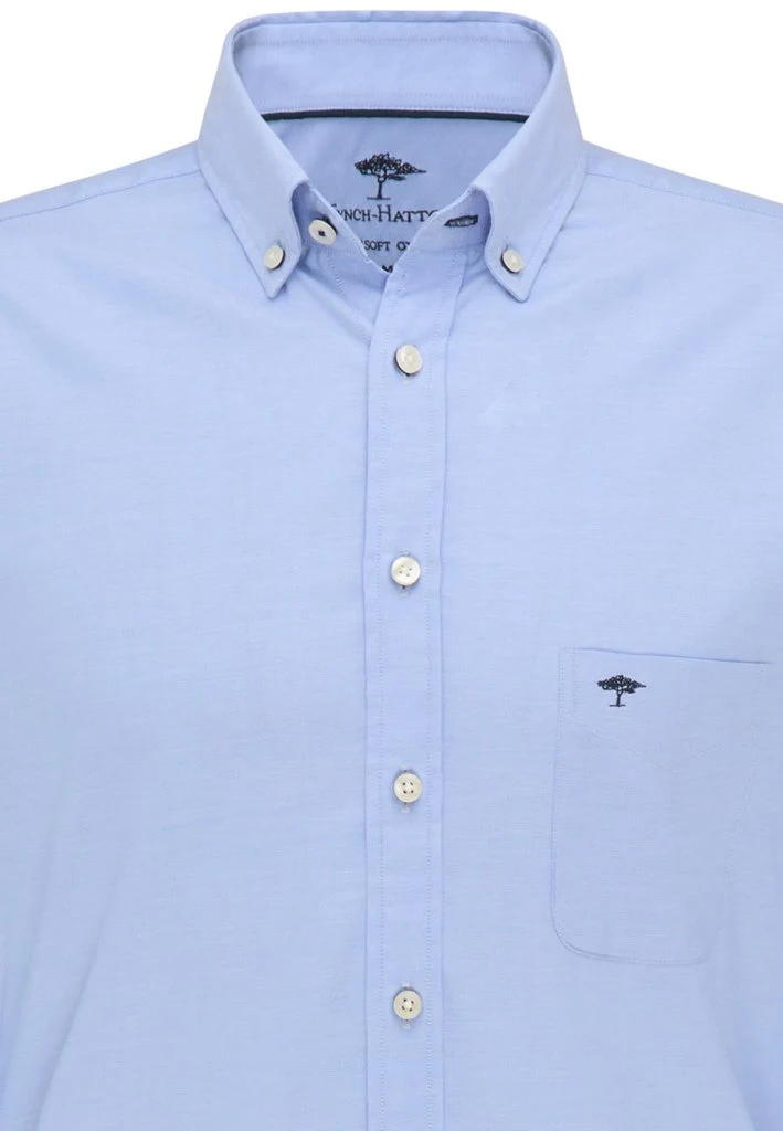 FYNCH-HATTON Herren Hemd - Business Hemd weiche Oxford Premium Baumwolle - Klassisch Langarm mit Button-Down Kragen Uni