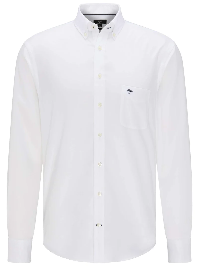 FYNCH-HATTON Herren Hemd - Business Hemd weiche Oxford Premium Baumwolle - Klassisch Langarm mit Button-Down Kragen Uni