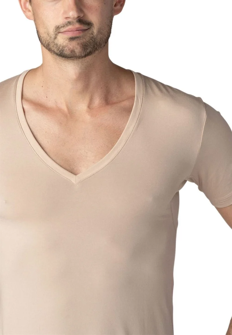 Mey Herren V-Neck Unterhemd - Funktionsshirt zum Drunterziehen - Geruchshemmende Einsätze - Unsichtbar unter dem Hemd - Basic Serie Businessclass - 41007
