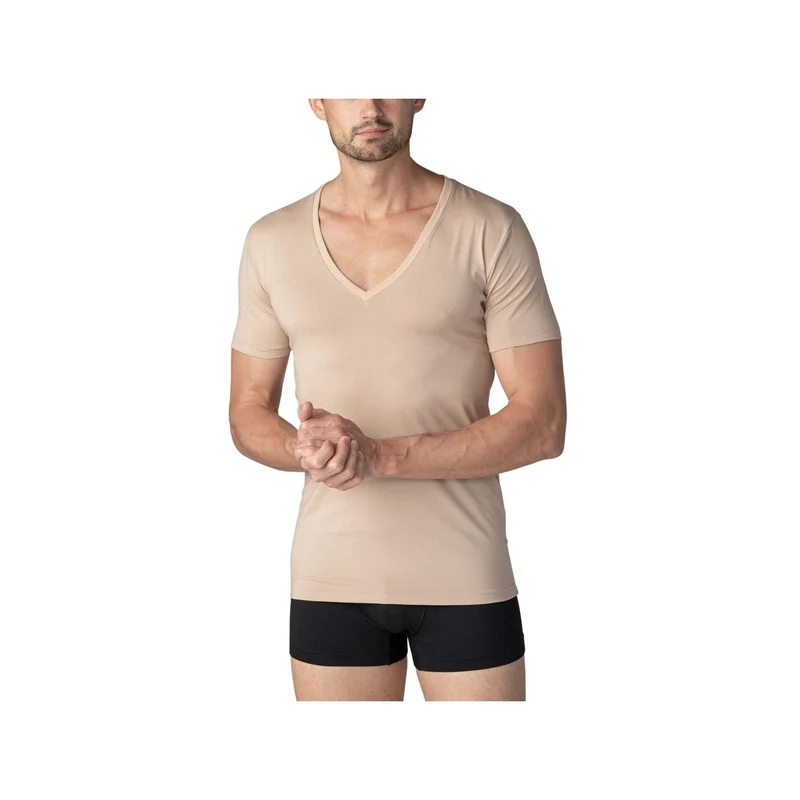 Mey Herren V-Neck Unterhemd - Funktionsshirt zum Drunterziehen - Geruchshemmende Einsätze - Unsichtbar unter dem Hemd - Basic Serie Businessclass - 41007