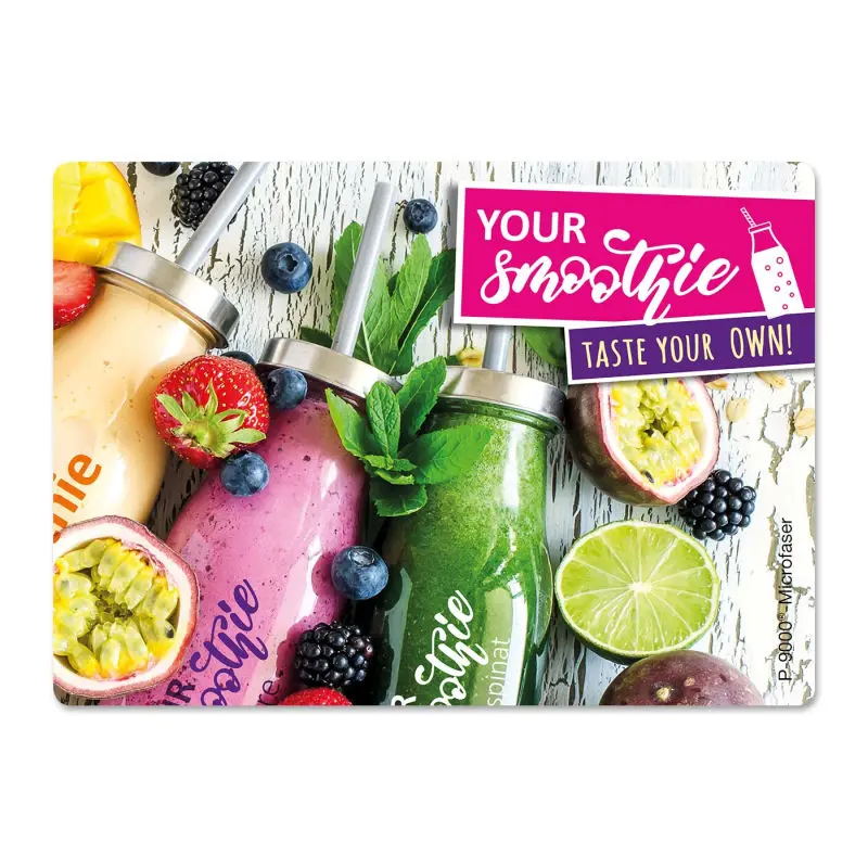 POLYCLEAN Mikrofaser Displaytuch 21x15 cm mit individuellem Digitaldruck