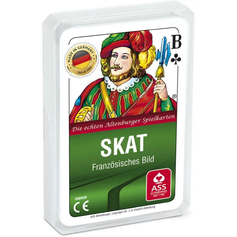 Skat Kartenset, 33 Blatt in Schützendem Kunststoffetui - Klassisches Deutsches Kartenspiel