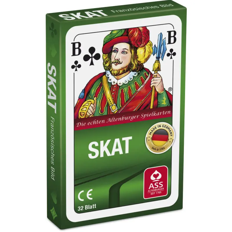 Skat Kartenset, 33 Blatt in Faltschachtel - Klassisches deutsches Kartenspiel