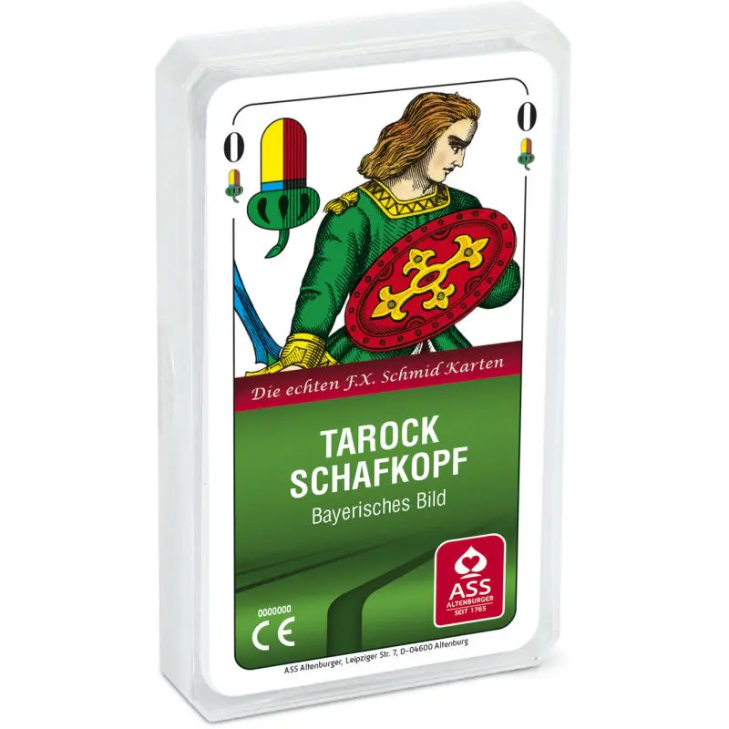 Schafkopf/Tarock Kartenspiel, 36 Blatt in robustem Kunststoffetui - Ideal für Kartenspieler