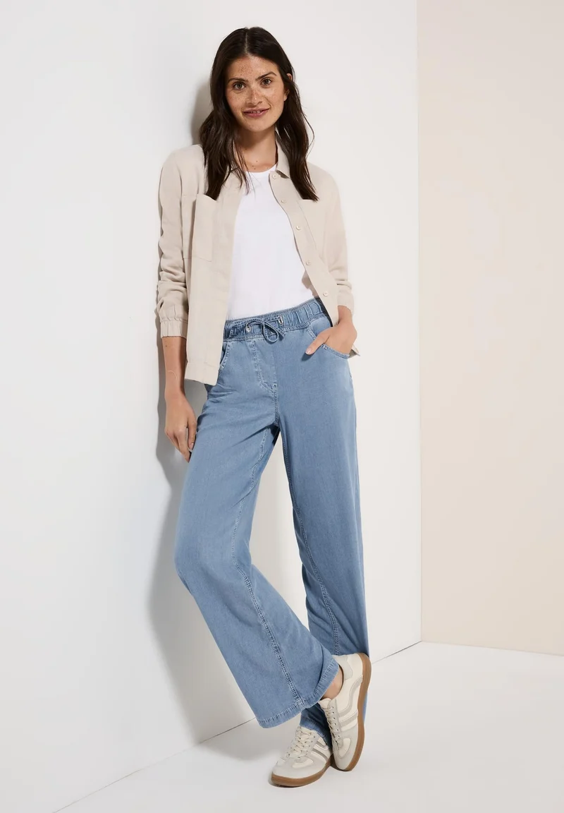 Cecil Straight Leg Jeans Blau