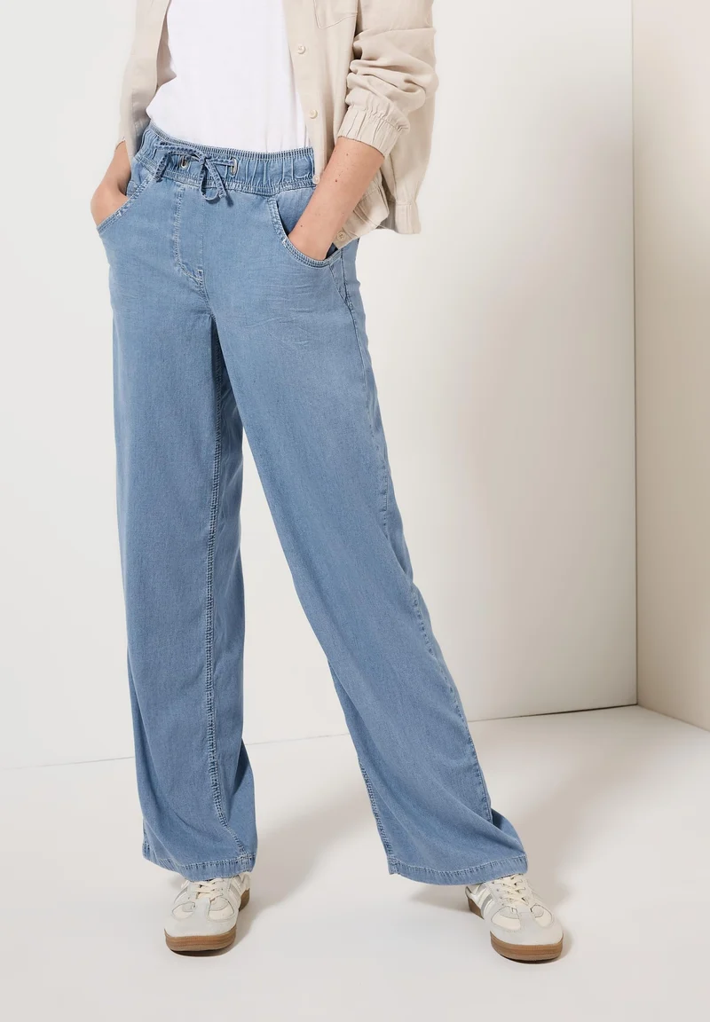 Cecil Straight Leg Jeans Blau