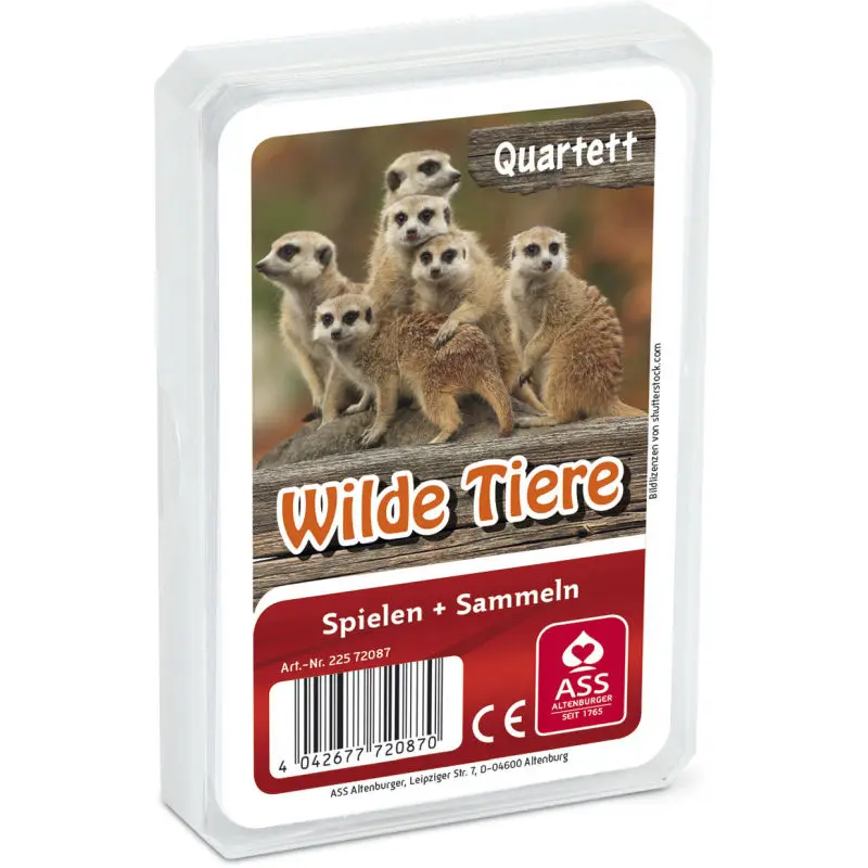 Wilde Tiere Quartett: 33 Karten-Spiel im Kunststoffetui - Spannende Tierwelt erkunden
