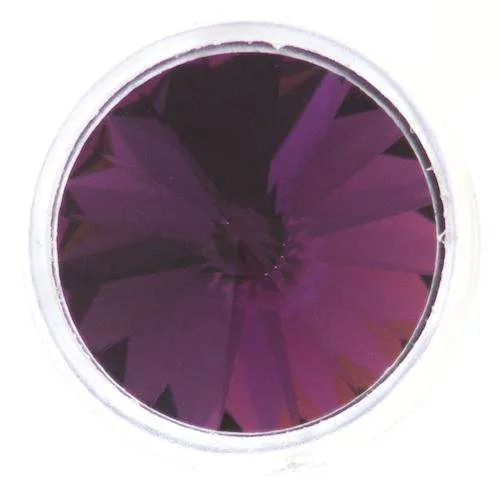 Ösenknopf Amethyst Transparent – Kristallglasknopf STS-1770