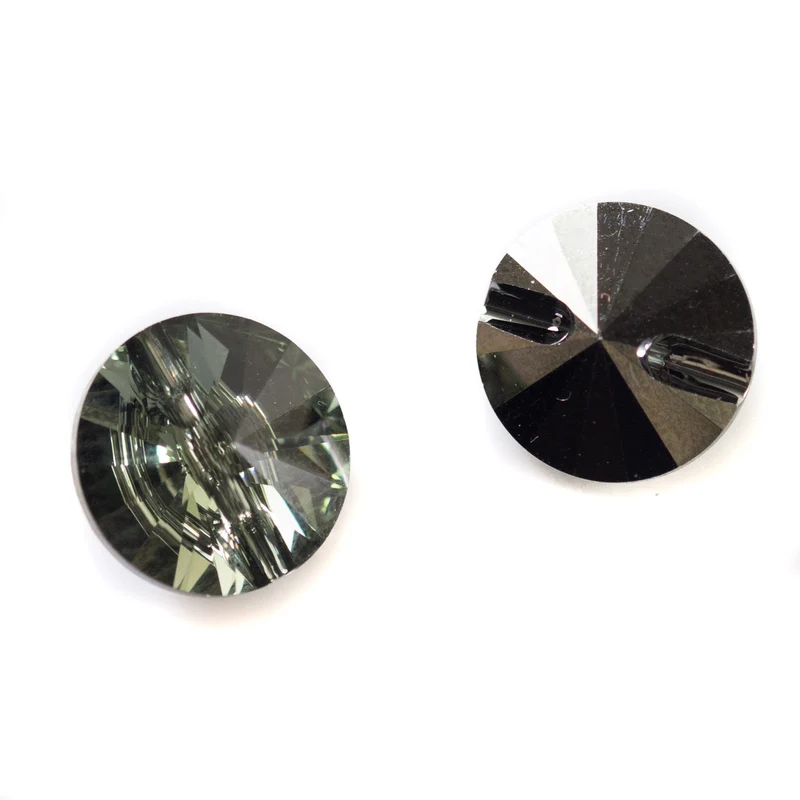 Swarovski Knopf Black Diamond Transparent – Kristallglasknopf STS-3015