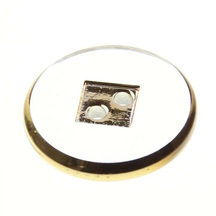 Knopf Transparent Gold – Kunststoffknopf KW-82
