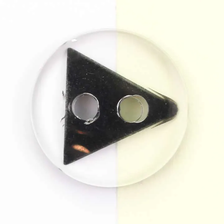 Transparenter Knopf Schwarz – Kunststoffknopf KD-12