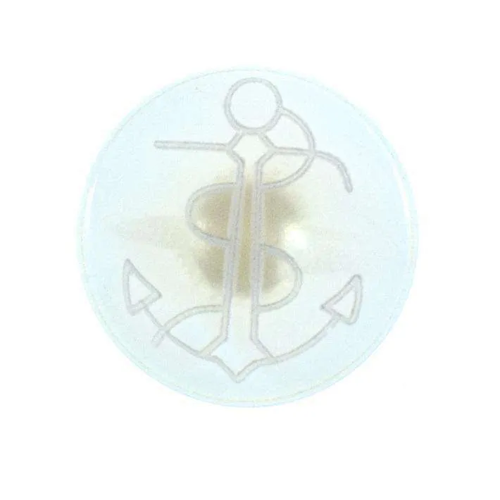 Knopf Anker Transparent Creme/Natur – Kunststoffknopf KN-79
