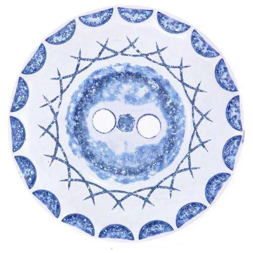 Knopf Maserung Transparent Blau – Kunststoffknopf KBL-10