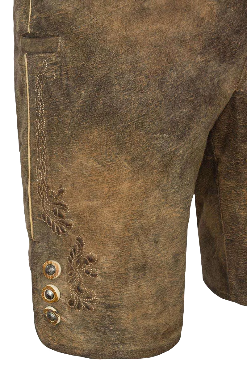 Schlichte Herren Lederhose kurz
