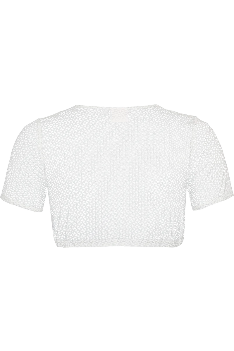 Dirndlbluse Kurzarm mit V-Ausschnitt