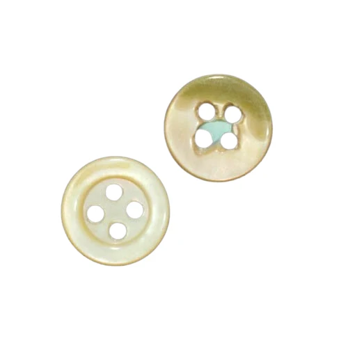 Perlmuttknopf Natur Beige 4-Loch 11 mm – PL-9-11-R
