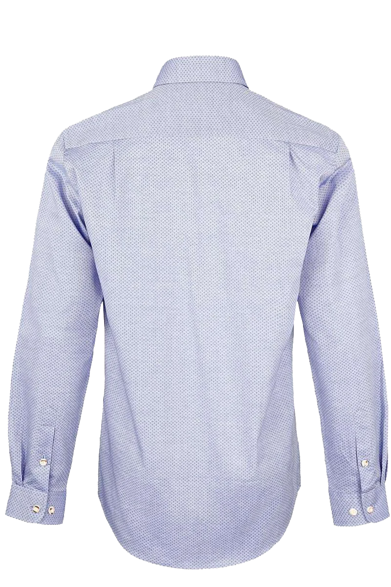 Herren Trachtenhemd gemustert blau