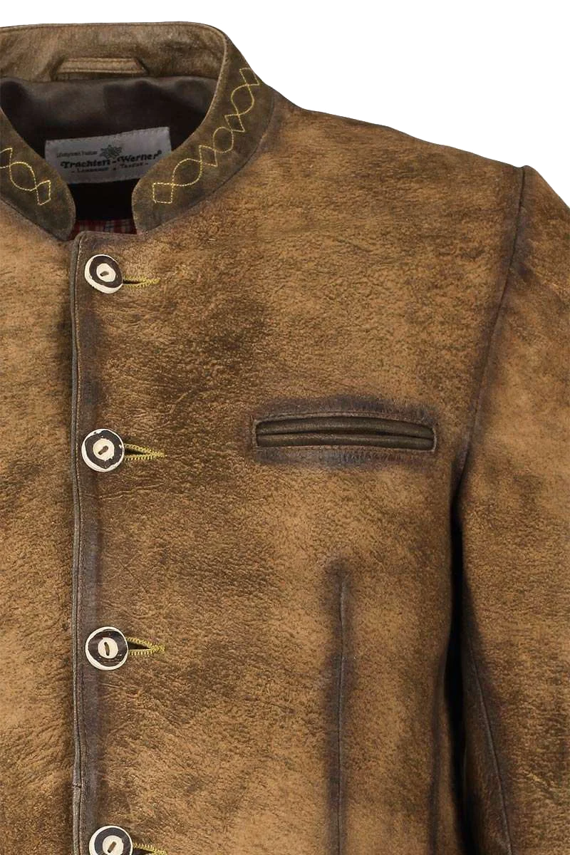 Herren Trachten-Leder-Jacke