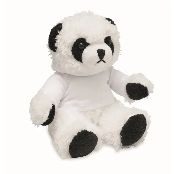 Plüsch-Panda PENNY in Weiß mit trendigem Hoody – Süßes Kuscheltier