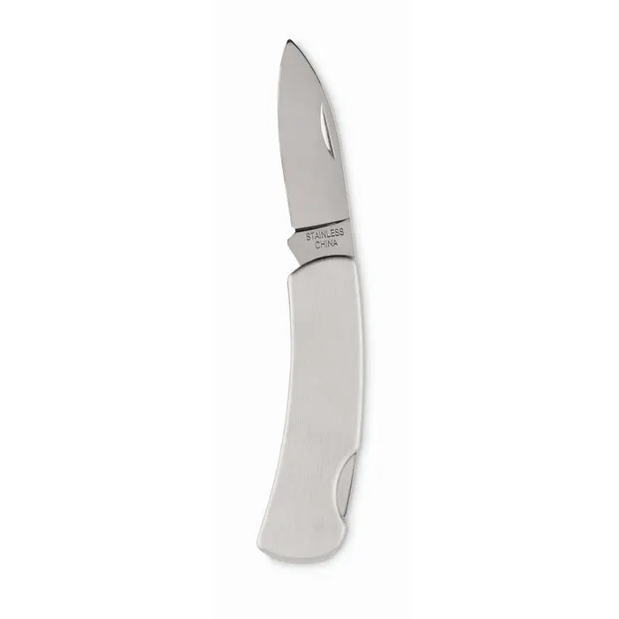 Taschenmesser Edelstahl MONSON - Mattsilber Robustes und vielseitiges Klappmesser für den täglichen Gebrauch