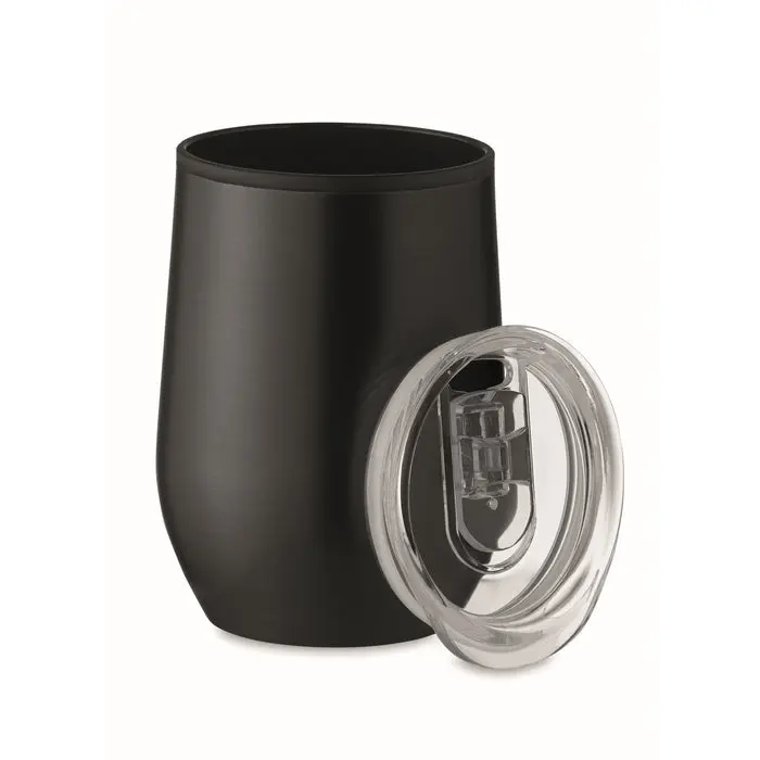 CHIN CHAN 350 ml Isolier-Trinkbecher, Doppelwandig - Schwarz