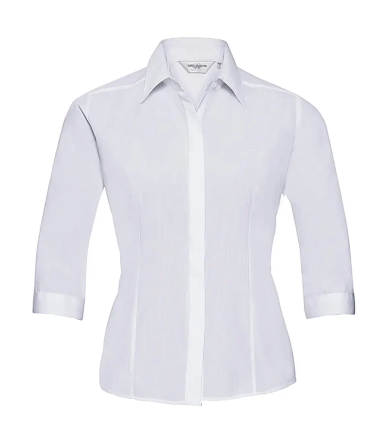 3/4 Ärmel Popeline Bluse