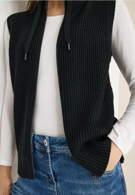 Cecil Structured zipper vest - 2_B254084_20001