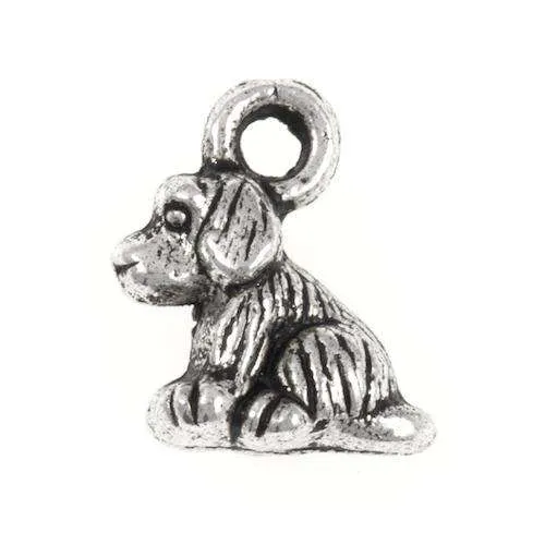 Anhänger Hund Altsilber – Metallanhänger AN-17
