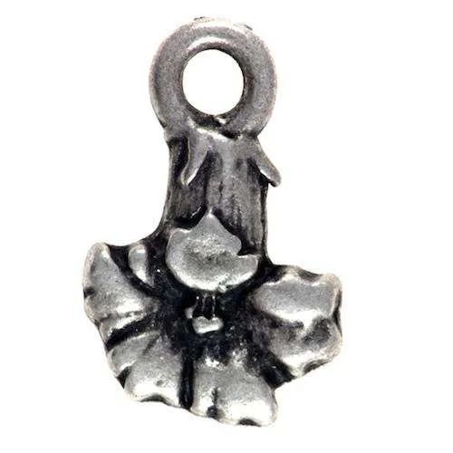Trachtenanhänger Enzian Blüte Silberfarben – Metallanhänger TA-18