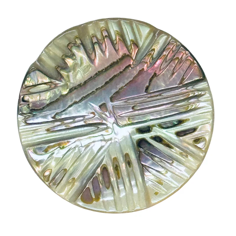 Abalone-Perlmuttknopf Bunt Öse – PL-AB-4040-