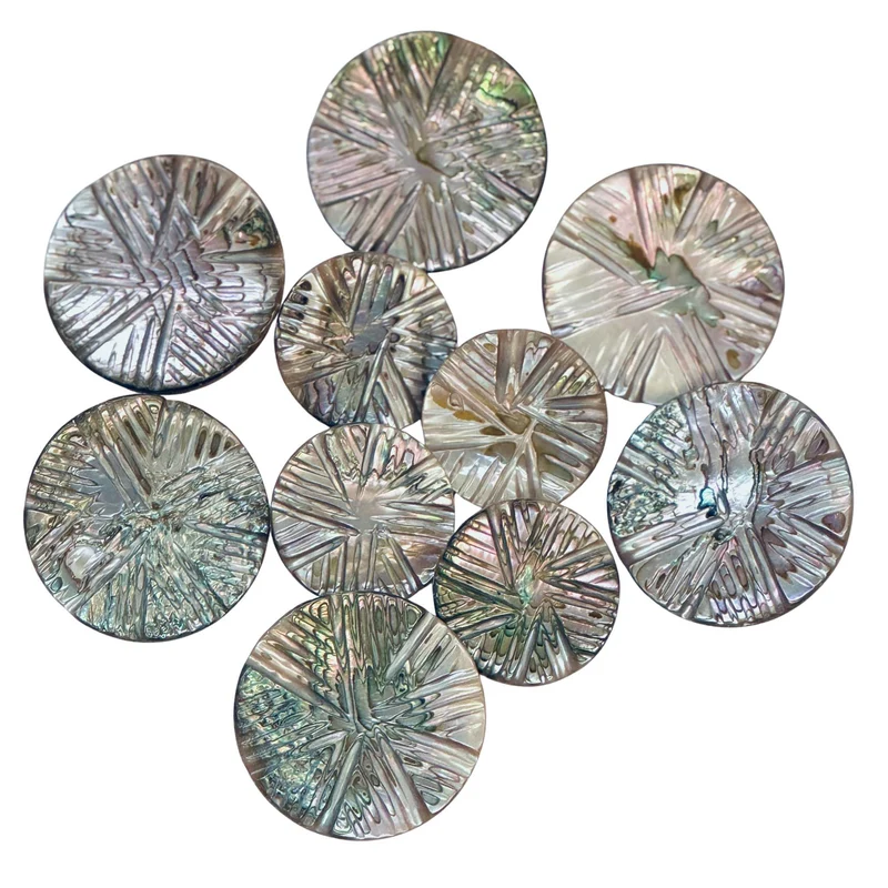 Abalone-Perlmuttknopf Bunt Öse – PL-AB-4040-