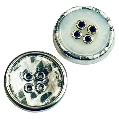 Knopf Schlangenlederimitat Grau – Stoffbezogener Knopf SFK-5
