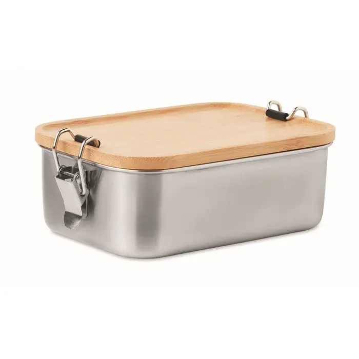 Elegante Lunchbox Edelstahl SONABOX - Holzdesign - Stilvoll, Robust und Umweltfreundlich