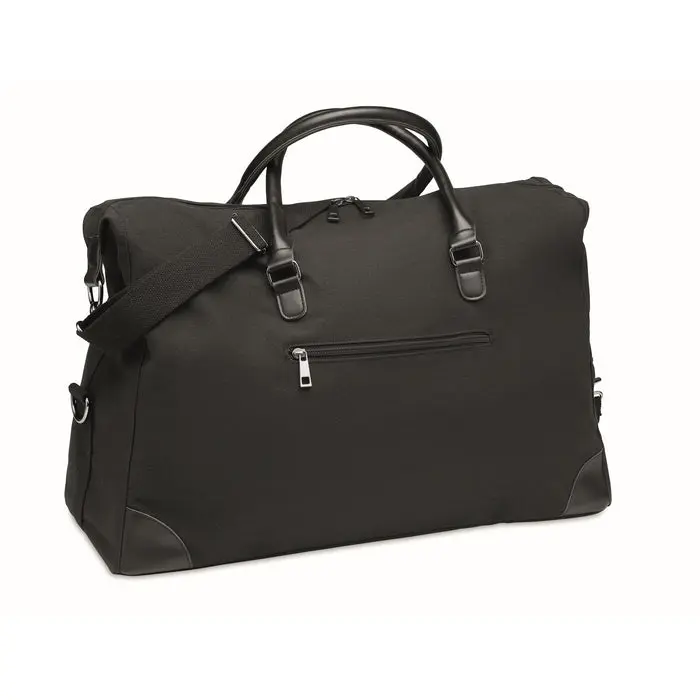 Stylischer Weekender aus Canvas - Schwarz