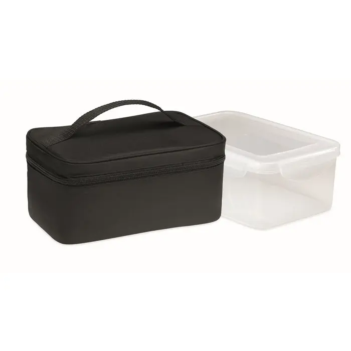 Robuste Lunch-Kühltasche Growler aus 600D RPET, Schwarz