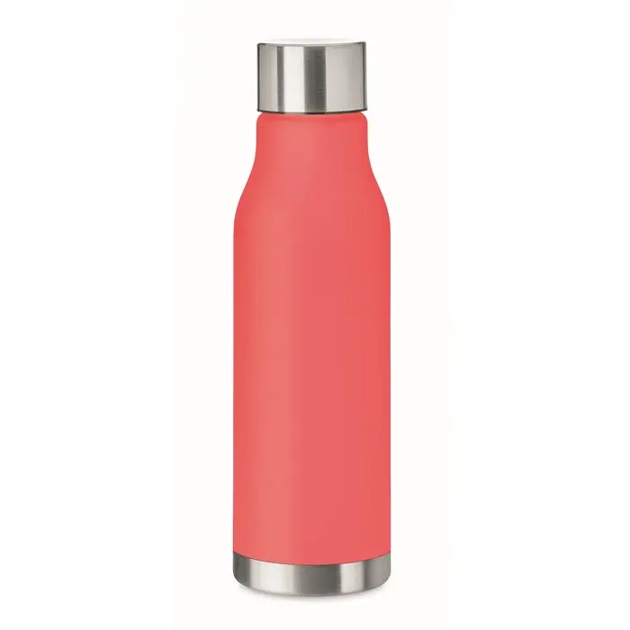 GLACIER RPET Eco-Flasche 600ml in Transparent Rot - Dauerhaft und Ansprechend