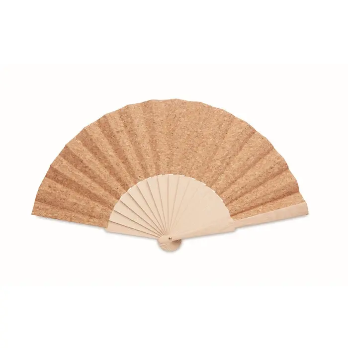 Eleganter Fächer FANNY CORK in Beige - Natürlich & Stilvoll