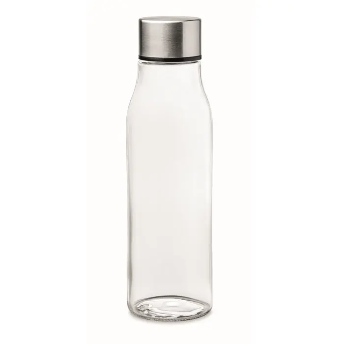 VENICE Glas-Trinkflasche 500 ml, Transparent, Stilvoll & Ökologisch