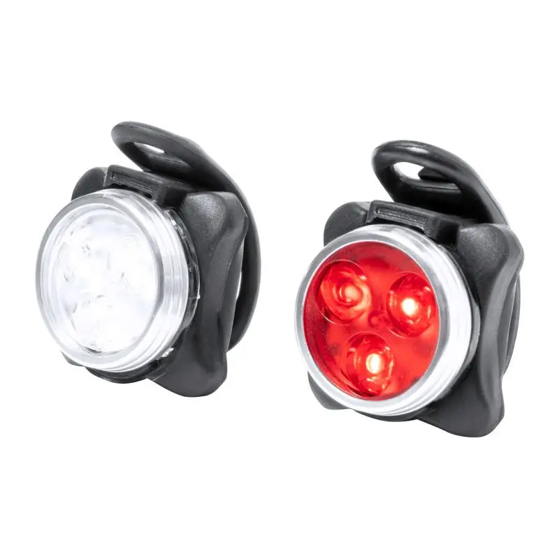Remko Fahrradbeleuchtungsset - schwarz LED Vorder- und Rücklicht für maximale Sicherheit
