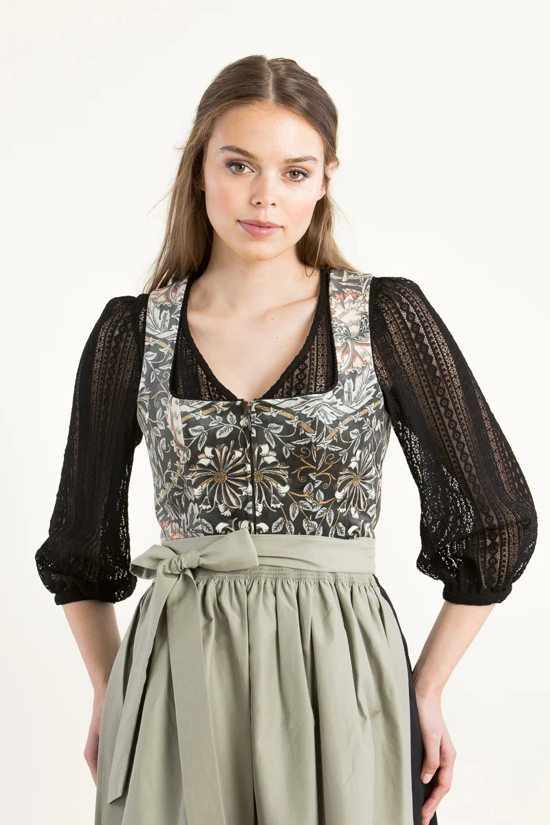 Berwin & Wolff Dirndlbluse Puffarm schwarz