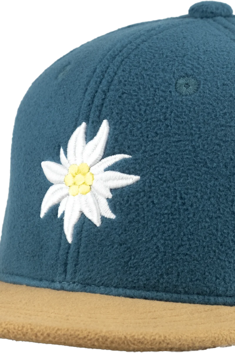 Kinder-Cap aus Fleece mit Edelweiß-Stickerei