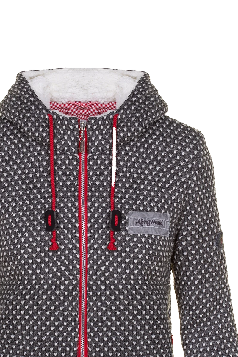Damen Outdoorjacke Alpiner Lifestyle mit Kapuze - anthra beige