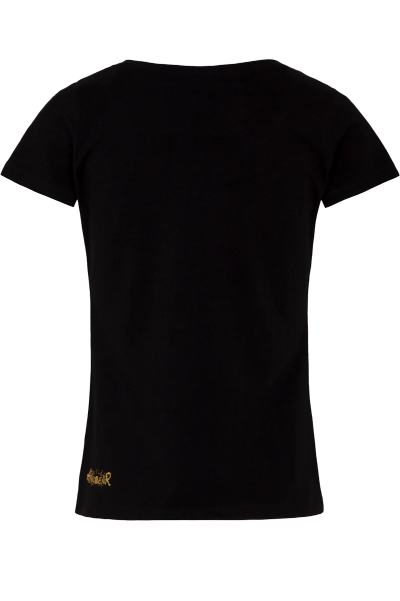 Damen T-Shirt 'Worklifebalance' mit Sektglas und Strasssteinen
